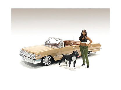 "Lowriderz" Figurine IV and a Dog for 1/18 Scale Models by American Diorama  free shipping USA