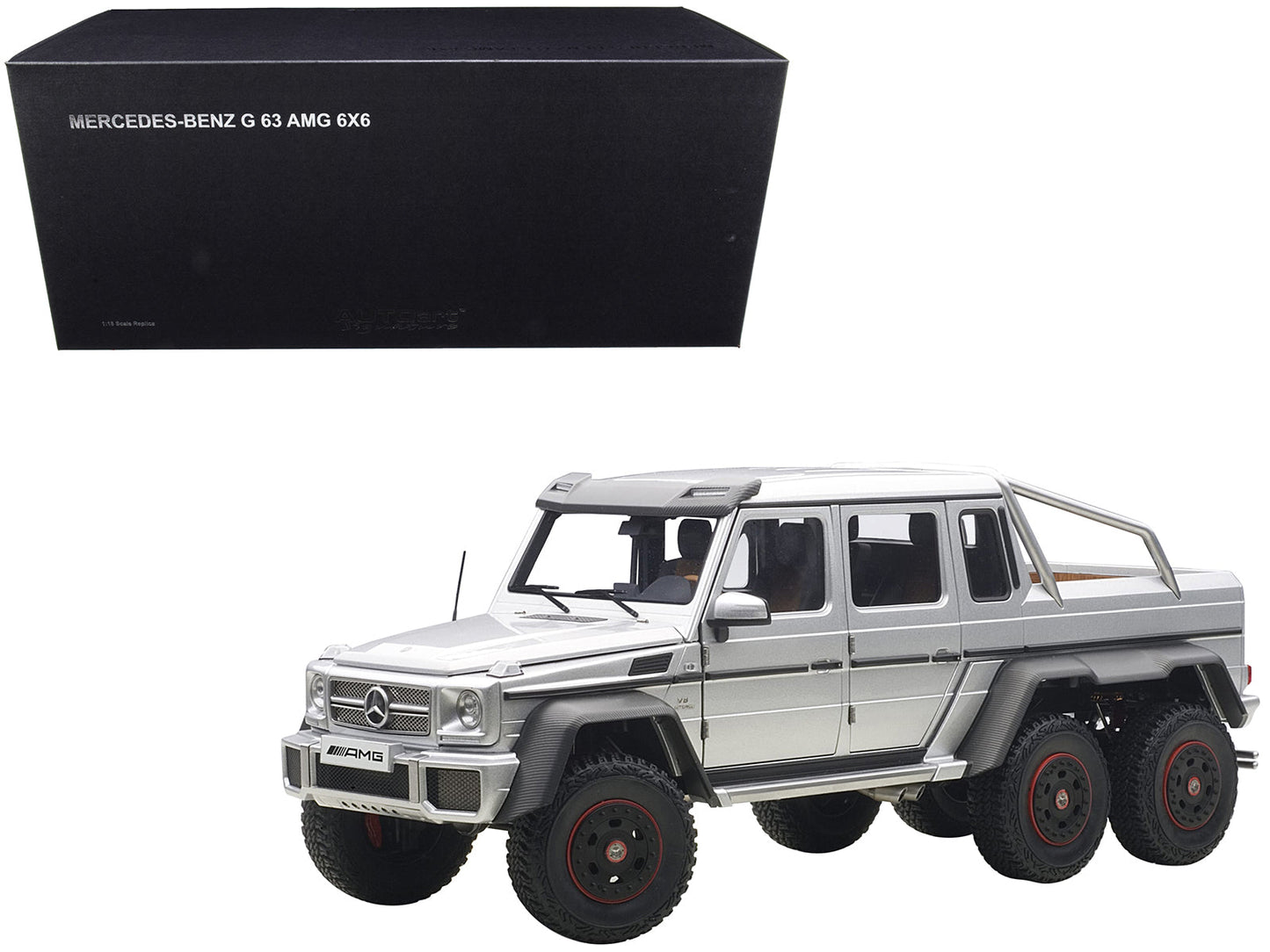 Mercedes G63 AMG 6X6 Silver 1/18 Model Car by Autoart  free shipping USA