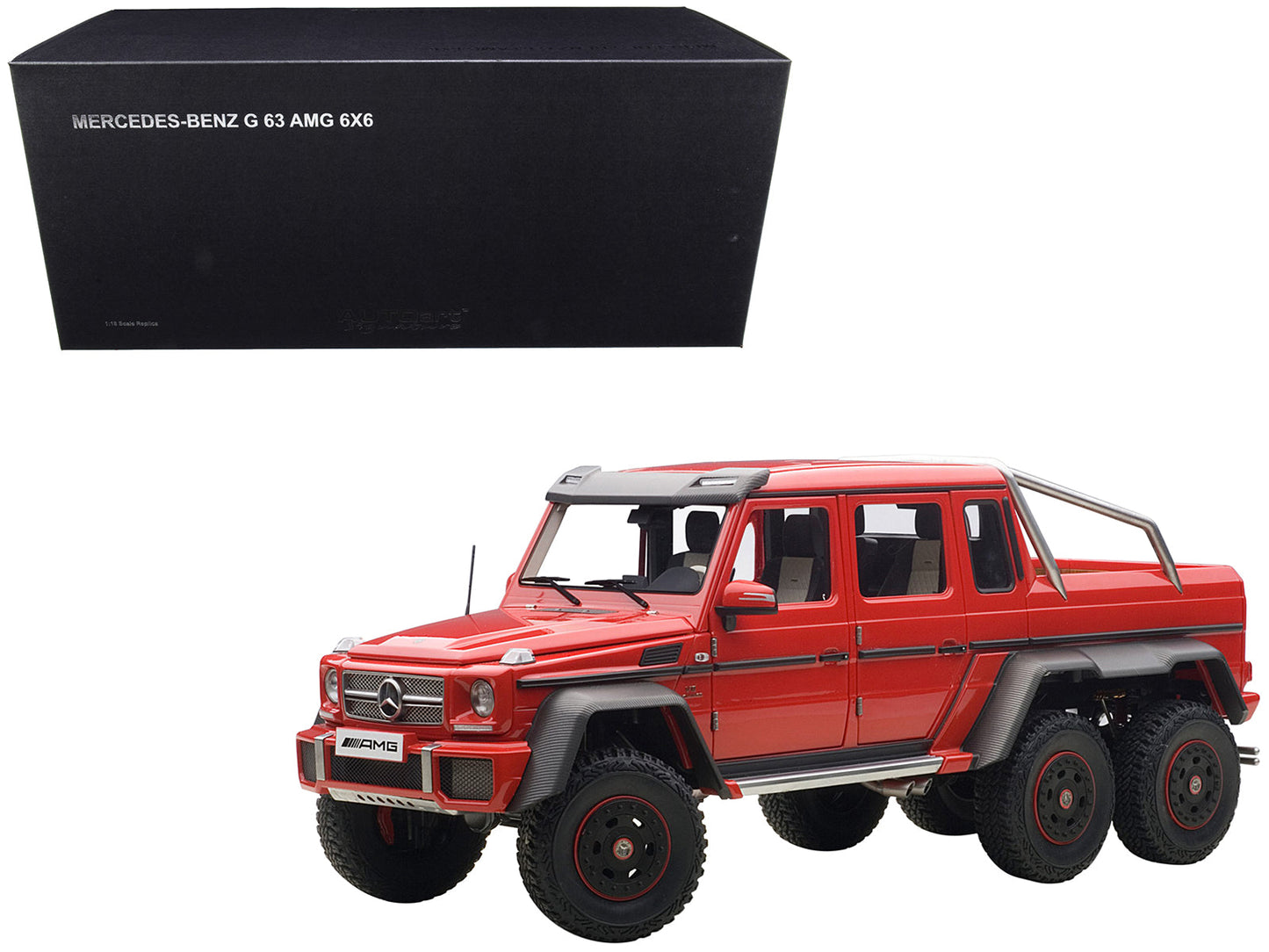 Mercedes G63 AMG 6X6 Red 1/18 Model Car by Autoart  free shipping USA