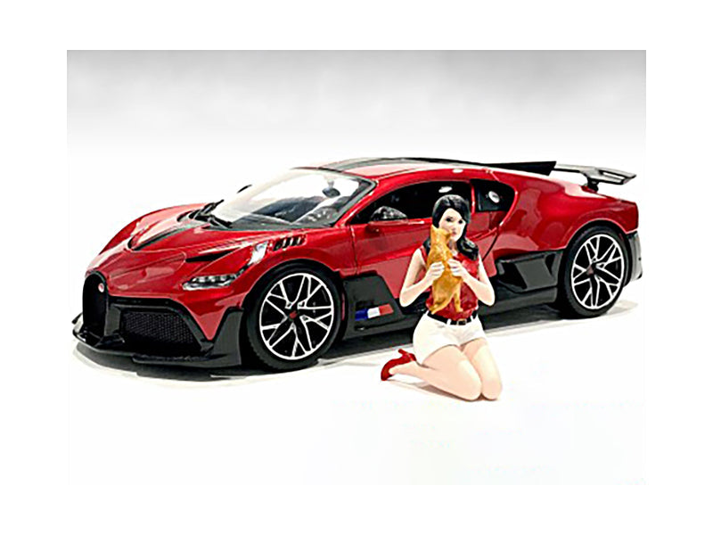 "Girls Night Out" Gigi with Cat Figurine for 1/18 Scale Models by American Diorama  free shipping USA