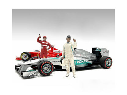 "Racing Legends" 2000's Set of 2 Diecast Figures for 1/43 Scale Models by American Diorama  free shipping USA