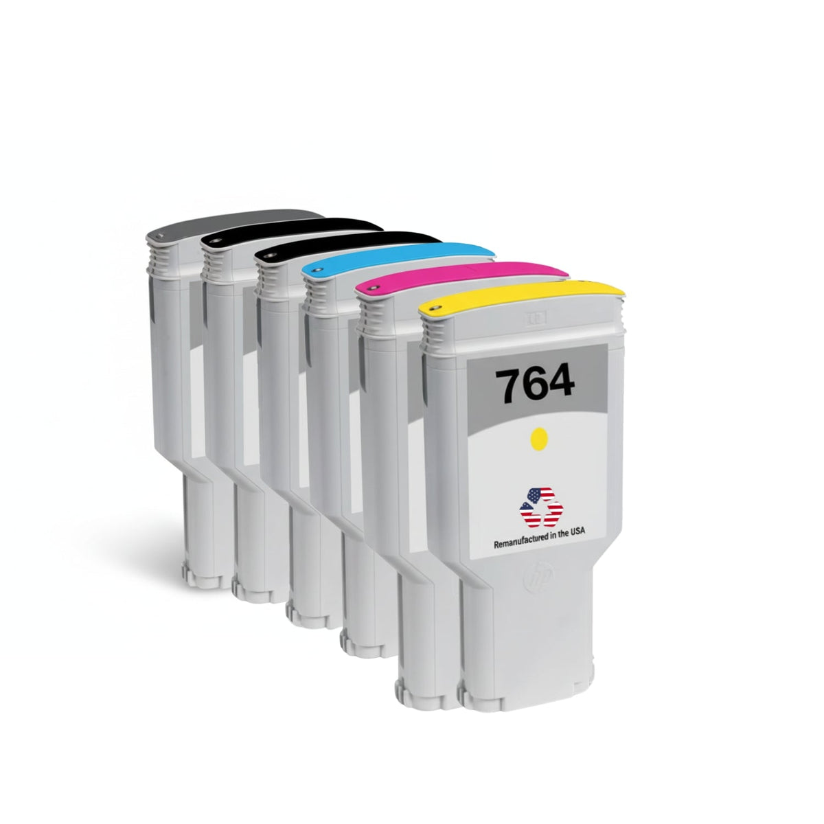US Remanufactured for HP 764 300mL Multi-color Ink Cartridge-6-Pack