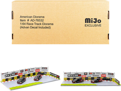 "Race Track Advan" Diorama with Decals for 1/64 Scale Models by American Diorama  free shipping USA
