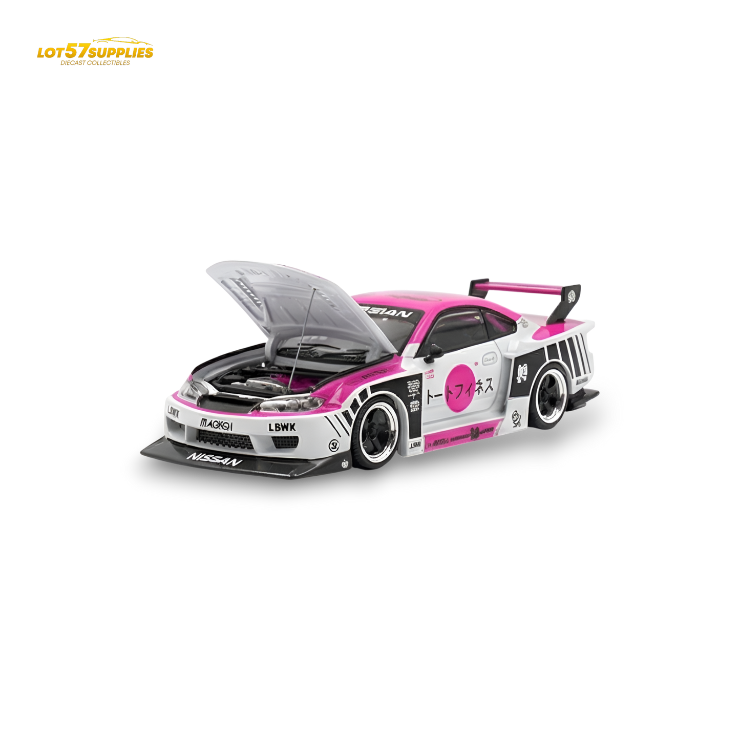 TPC Silvia S15 LBWK Pink - White 1:64