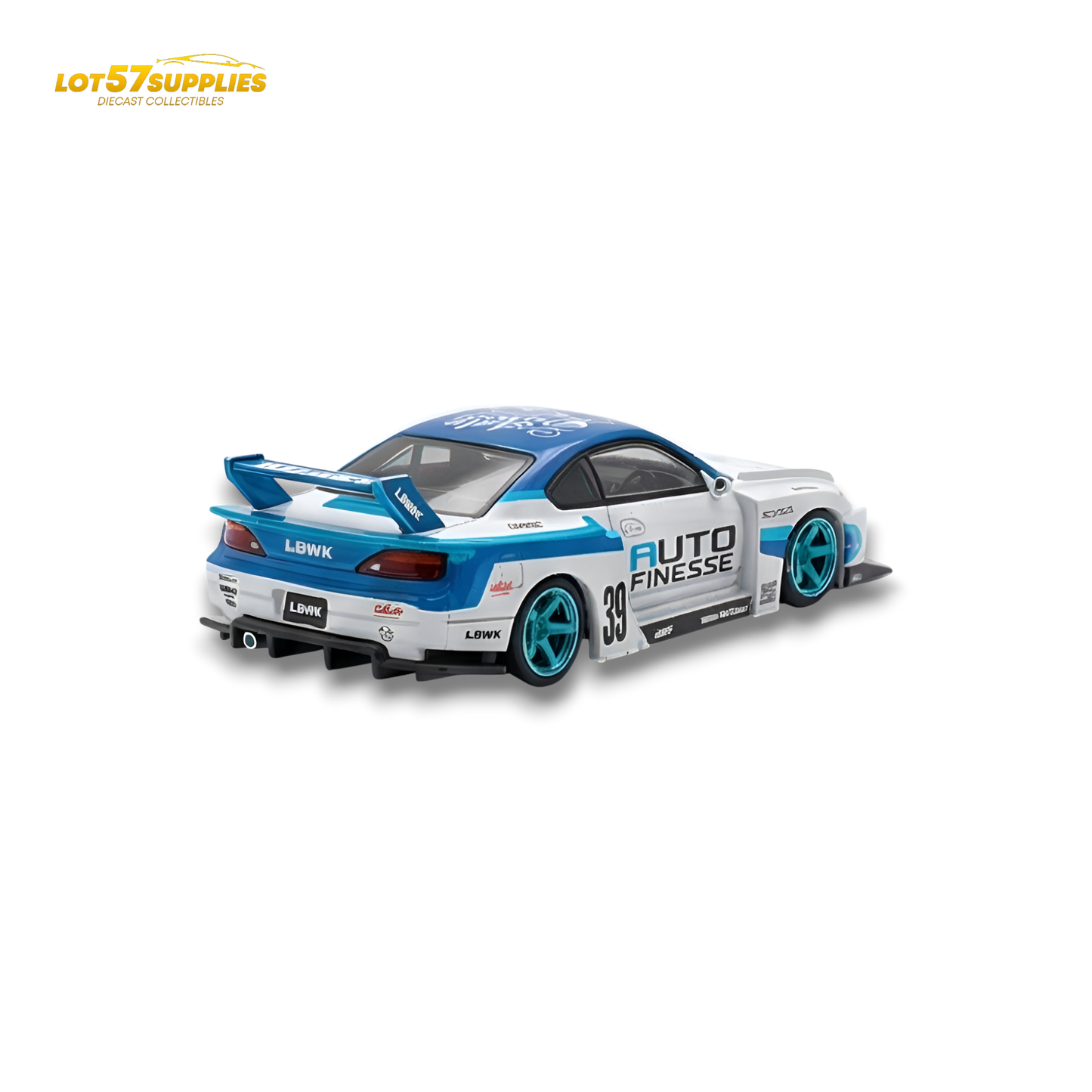 TPC Silvia S15 LBWK Blue - White 1:64