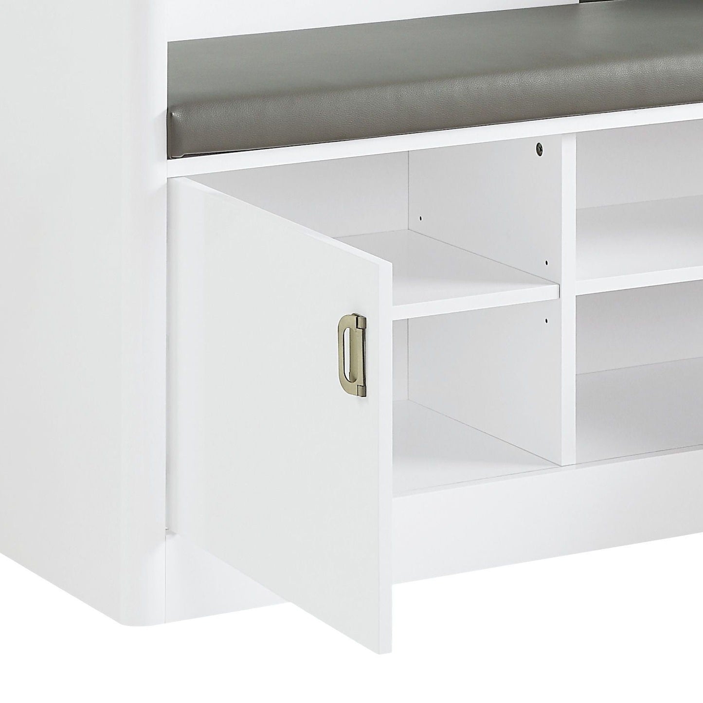 Buck II - High Gloss Hall Tree - White by Couch.com