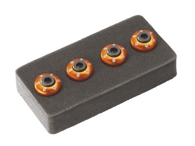 Traxxas 7668X Wheel Nut Washer Aluminum Orange 3x12mm CS (4) LaTrax Teton / SST