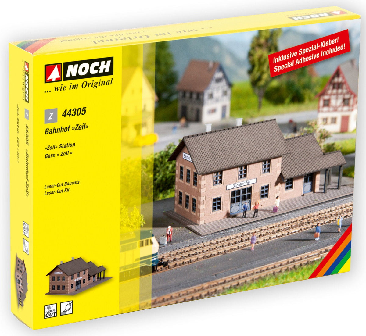 Noch 44305 Z Scale Zeil Train Station Laser-Cut Kit