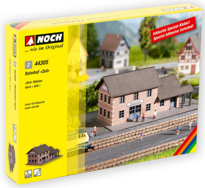 Noch 44305 Z Scale Zeil Train Station Laser-Cut Kit