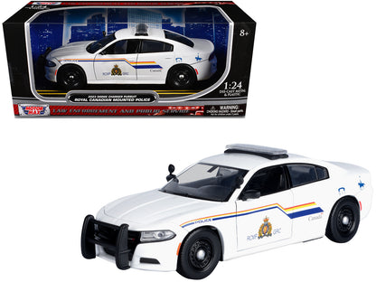 2023 Dodge Charger Pursuit Police Car "RCMP (Royal Canadian Mounted Police)" White "Law Enforcement and Public Service" Series 1/24 Diecast Model Car by Motormax  free shipping USA