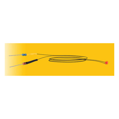 Viessmann 3563 All Scale LED w/Wires & Resistor -- Red, 1/16 x 1/32" (5)
