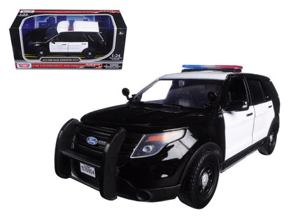 2015 Ford Police Interceptor Utility Unmarked Black and White 1/24 Diecast Model Car by Motormax  free shipping USA