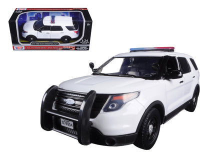 2015 Ford Police Interceptor Utility Unmarked White 1/24 Diecast Model Car by Motormax  free shipping USA