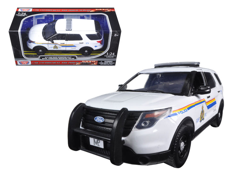 2015 Ford Police Interceptor Utility with Light Bar "RCMP Royal Canadian Mounted Police" White 1/24 Diecast Model Car by Motormax  free shipping USA