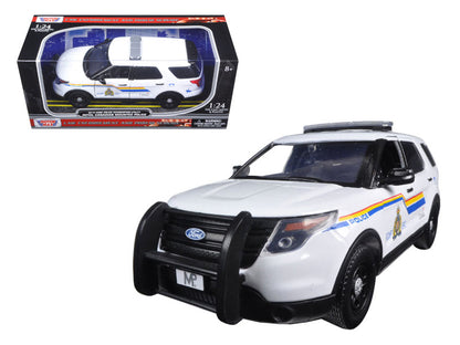 2015 Ford Police Interceptor Utility with Light Bar "RCMP Royal Canadian Mounted Police" White 1/24 Diecast Model Car by Motormax  free shipping USA