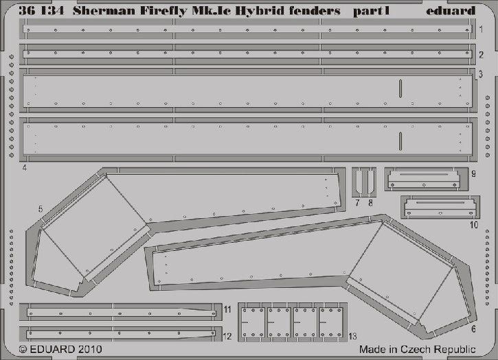 Eduard 36134 1/35 Armor- Sherman Firefly Mk Ic Hybrid Fenders for DML