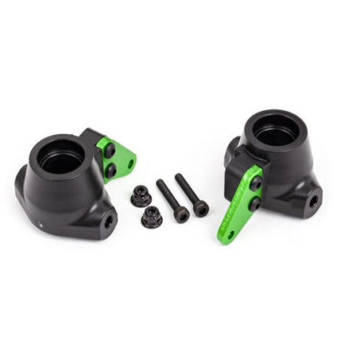 Traxxas 9637G Steering blocks left & right/ Green steering block arms TRA9637G