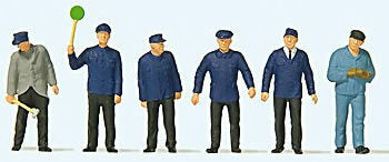 Preiser 14118 HO Scale Railway Personnel Era III pkg(6)