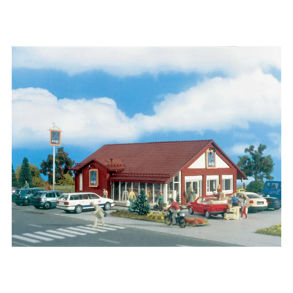 Vollmer 43658 HO Scale Aldi Supermarket -- 8 x 5-15/16 x 1-3/16"  20 x 14.8 x 3cm