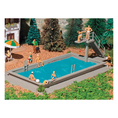 Vollmer 43809 HO Scale Swimming Pool -- Kit - 6-11/16 x 3-1/8 x 1-3/4"  17 x 8 x 4.5cm