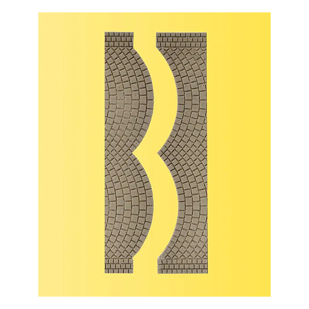 Vollmer 48244 HO Scale Cobblestone Street Section End Pieces
