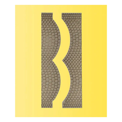 Vollmer 48244 HO Scale Cobblestone Street Section End Pieces