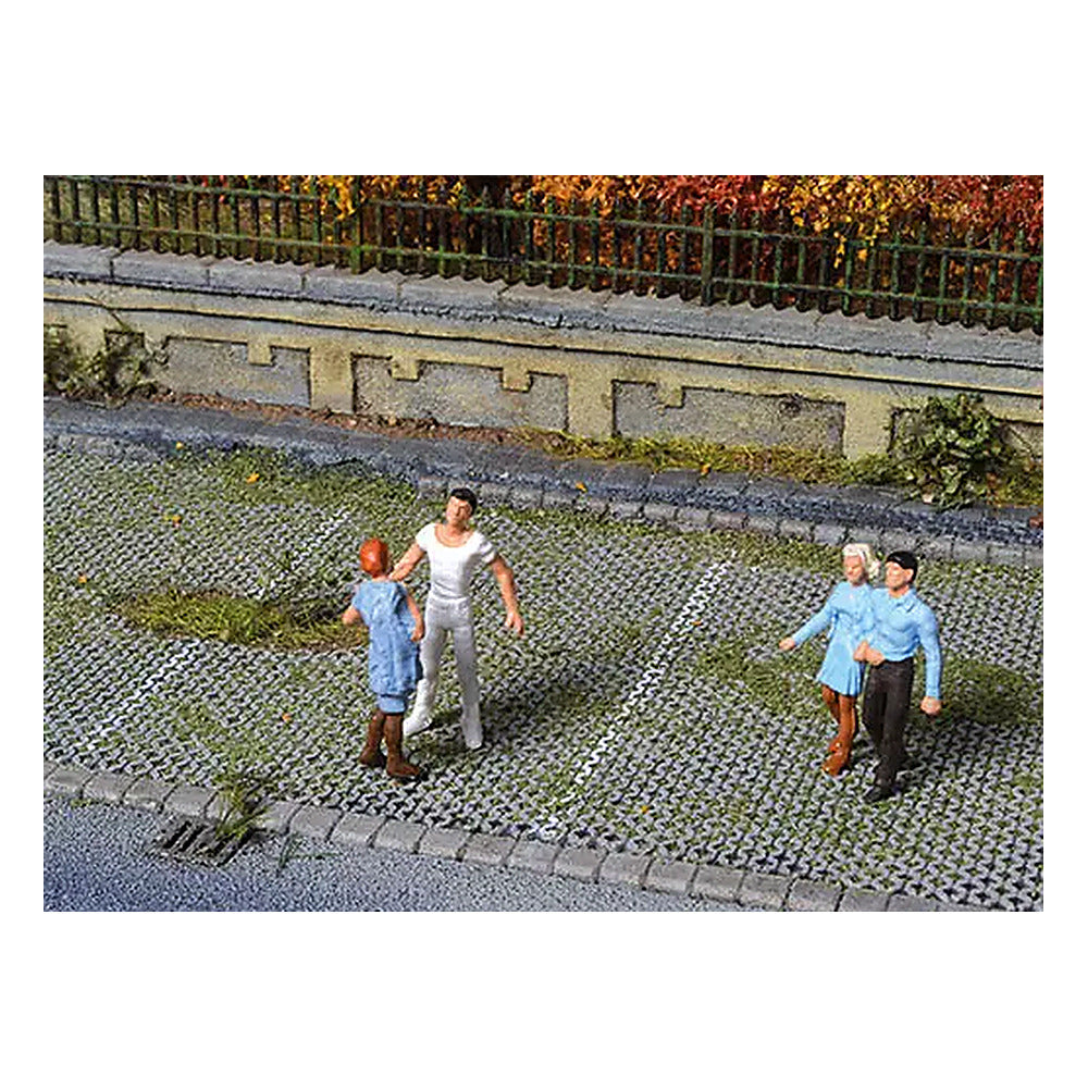 Vollmer 48250 HO Scale Street Curb w/Inset Parking Space - Stone Art