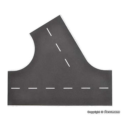 Vollmer 48264 HO Scale Weathered Asphalt Street 60-Degree Intersection