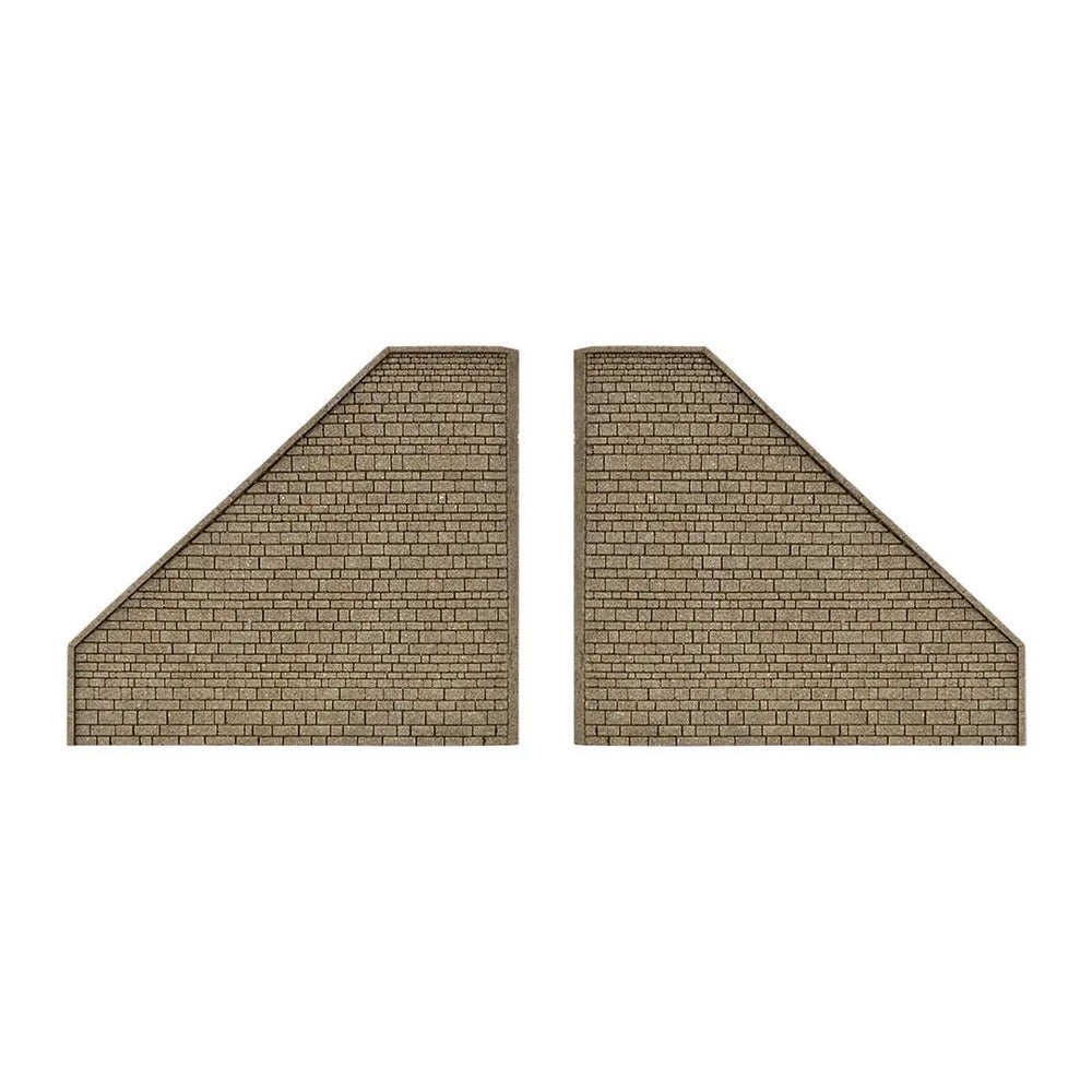 Vollmer 48601 N Scale Wing Walls -- Matches Single-Track Portal #48600, 2 Pieces