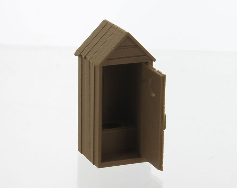 3D To Scale 50-142-WD 1/50 Outhouse, Rustic Wood Tone