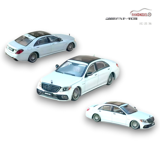 Rhino Model AMG S63 S Class W222 Matte Silver 1:64
