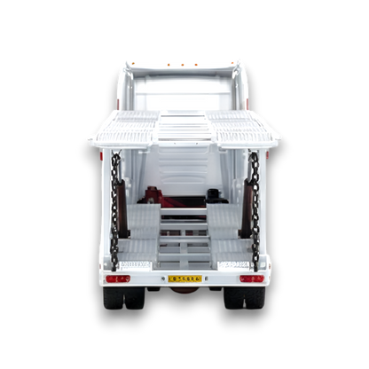 Flame Scania Car Carrier Transport Truck Red White 1:64 - Limited to 299 Pcs