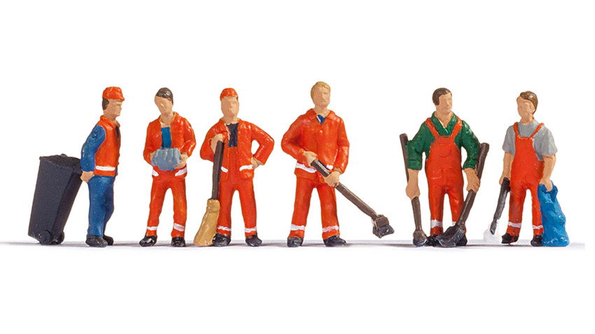 Noch 15029 HO Scale City Cleaning Crew Figure Set