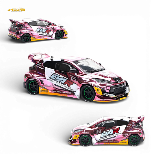 PopRace Toyota GR YARIS Pink EVA RT Production Model 1:64