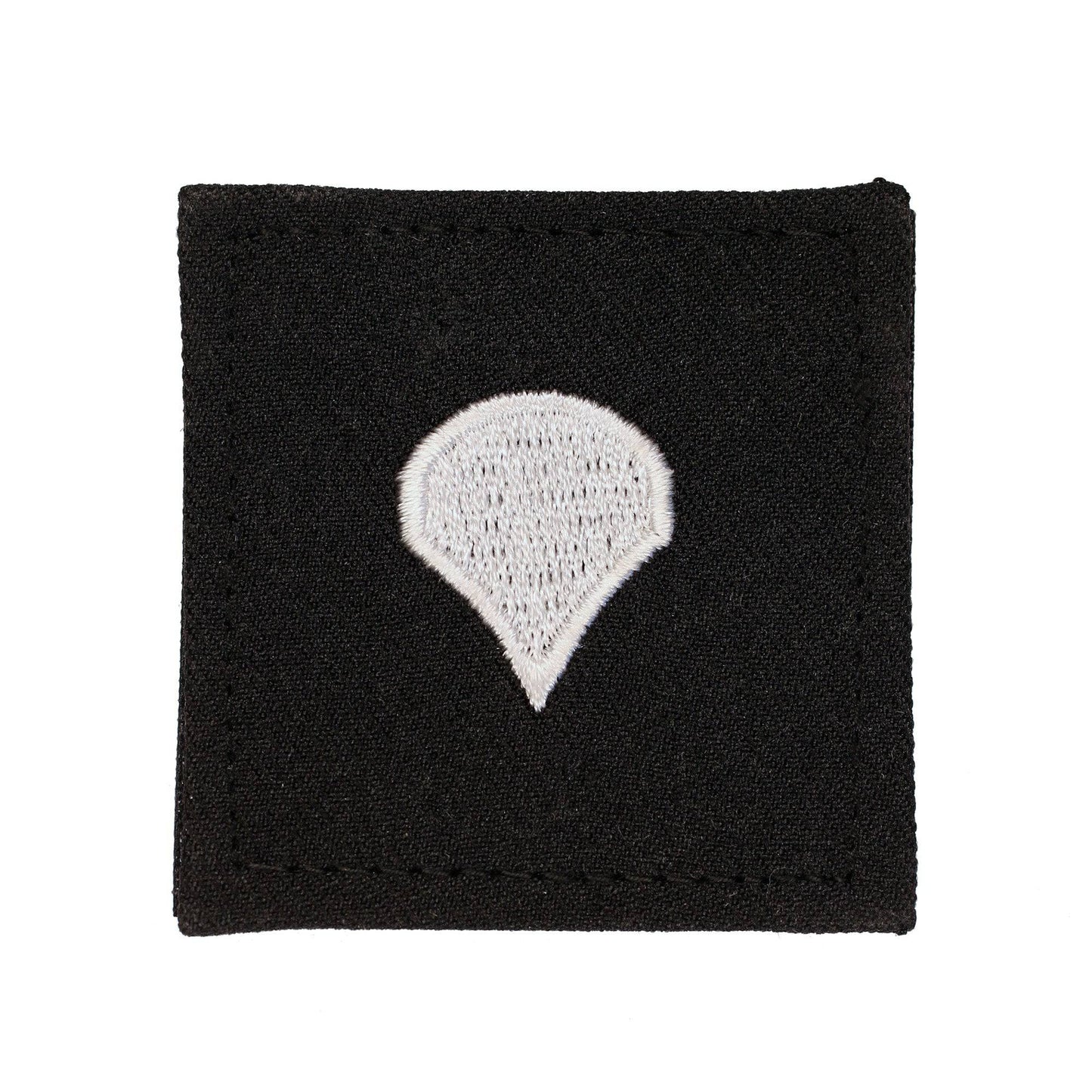 U.S. Army Spec 4 2x2 Black with Hook Fastener