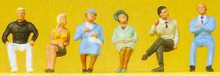 Preiser 68209 1/50 Scale 1/50 Scale Figures Seated Passengers pkg(6)