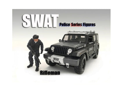 SWAT Team Rifleman Figure For 1:18 Scale Models by American Diorama  free shipping USA