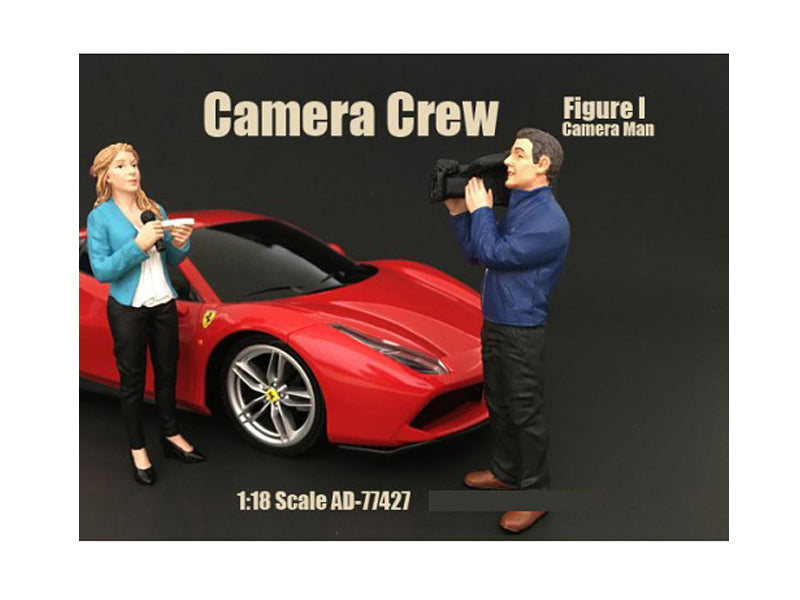 Camera Man Figurine I "Camera Crew" for 1/18 Scale Models by American Diorama  free shipping USA