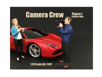 Camera Man Figurine I "Camera Crew" for 1/18 Scale Models by American Diorama  free shipping USA