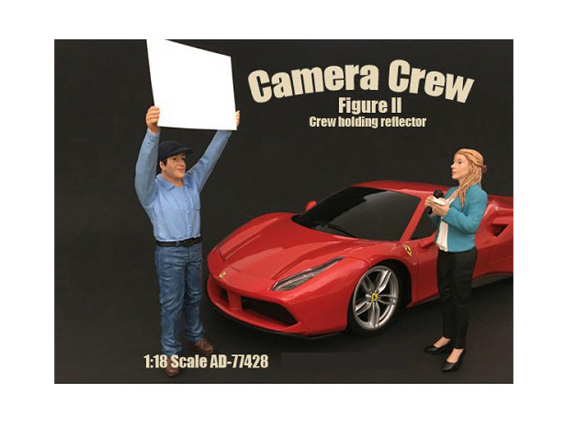 Camera Crew Figure II "Crew Holding Reflector" For 1:18 Scale Models by American Diorama  free shipping USA