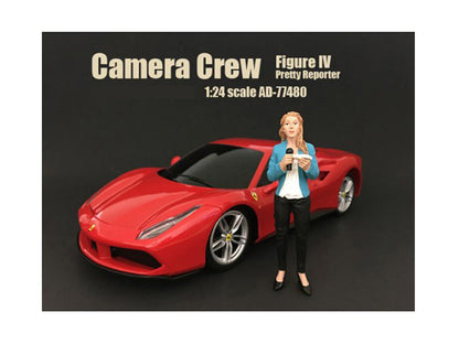 Camera Crew Figure IV "Pretty Reporter" For 1:24 Scale Models by American Diorama  free shipping USA