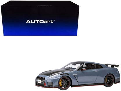 2022 Nissan GT-R (R35) Nismo Special Edition RHD (Right Hand Drive) Nismo Stealth Gray with Carbon Hood and Top 1/18 Model Car by Autoart  free shipping USA