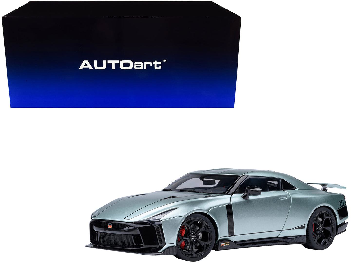 Nissan GT-R50 By ItalDesign Green Metallic and Black 1/18 Model Car by Autoart  free shipping USA