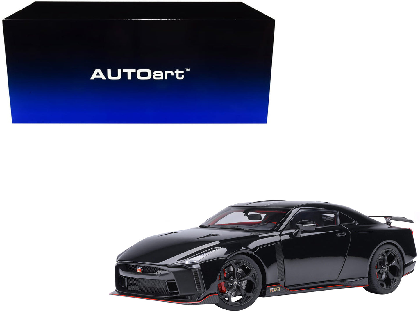 Nissan GT-R50 By ItalDesign Black and Matt Black 1/18 Model Car by Autoart  free shipping USA