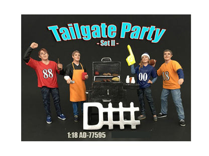 Tailgate Party Set II 4 Piece Figure Set For 1:18 Scale Models by American Diorama  free shipping USA