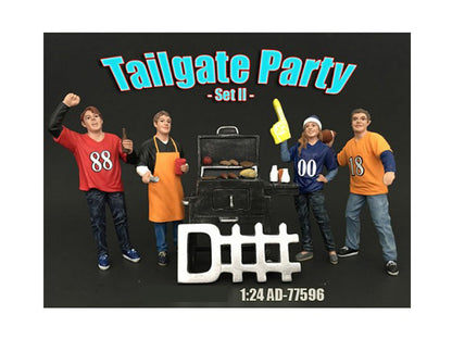 "Tailgate Party" Set II 4 piece Figurine Set for 1/24 Scale Models by American Diorama  free shipping USA