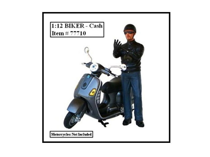 Biker Cash Figure For 1:12 Models by American Diorama  free shipping USA