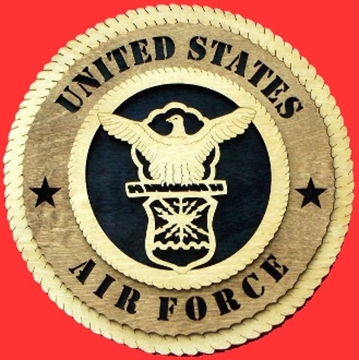 Flag Connections Air Force Wall Tribute Hand Made of wood 3D