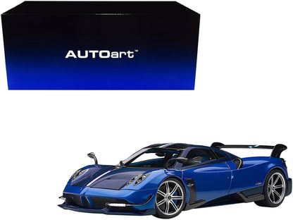 Pagani Huayra BC Blu Francia / Candy Blue Metallic with Carbon Accents 1/18 Model Car by Autoart  free shipping USA