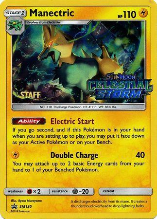 Manectric (SM130) (Staff Prerelease Promo) [Sun & Moon: Black Star Promos]